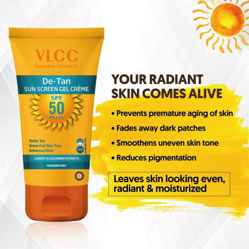 VLCC De Tan Sunscreen Gel Creme, SPF 50