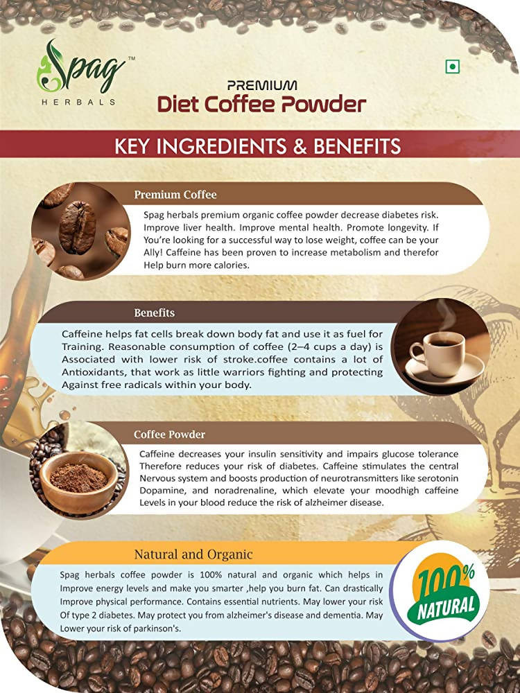 Spag Herbals Premium Instant Diet Coffee Powder