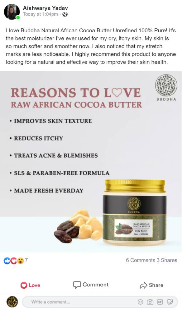 Buddha Natural African Cocoa Body Butter