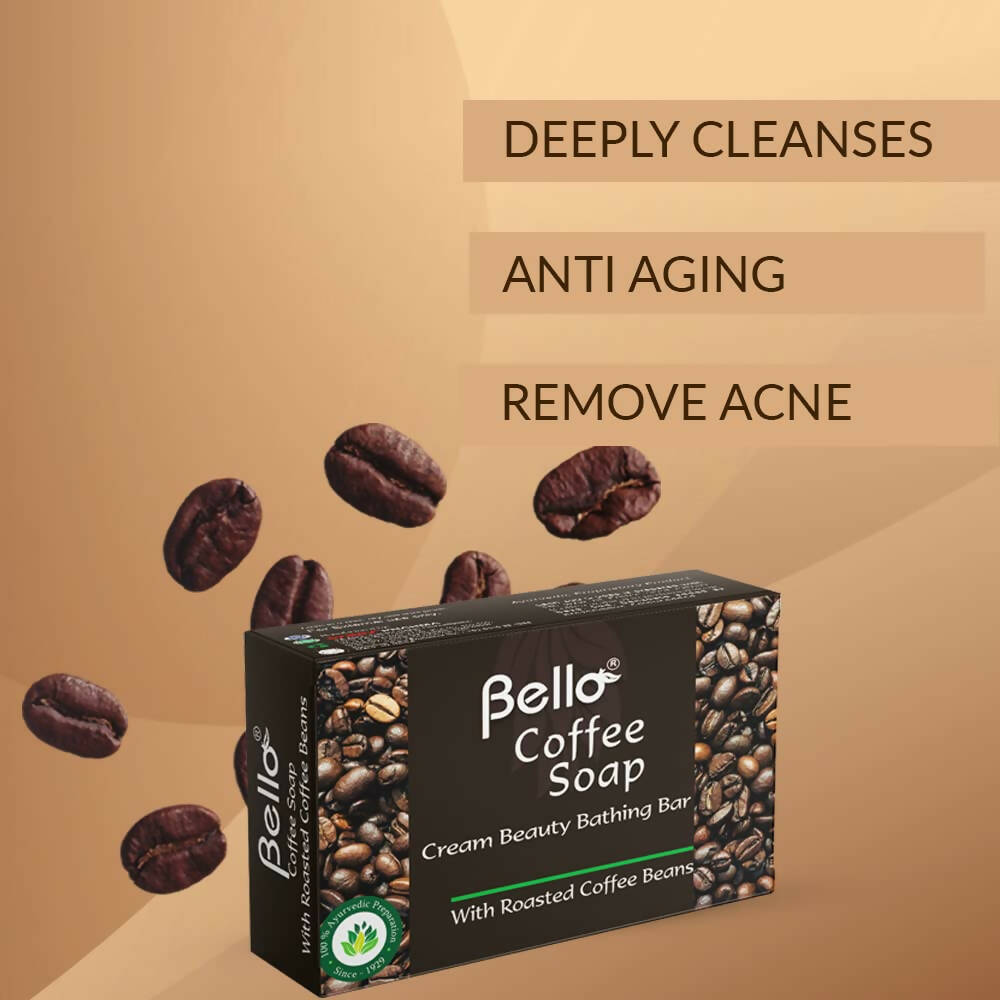 Bello Herbals Coffee Soap | Cream Beauty Bathing Bar