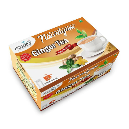 Naivedyam Ginger Instant Tea Premix Powder Sachets