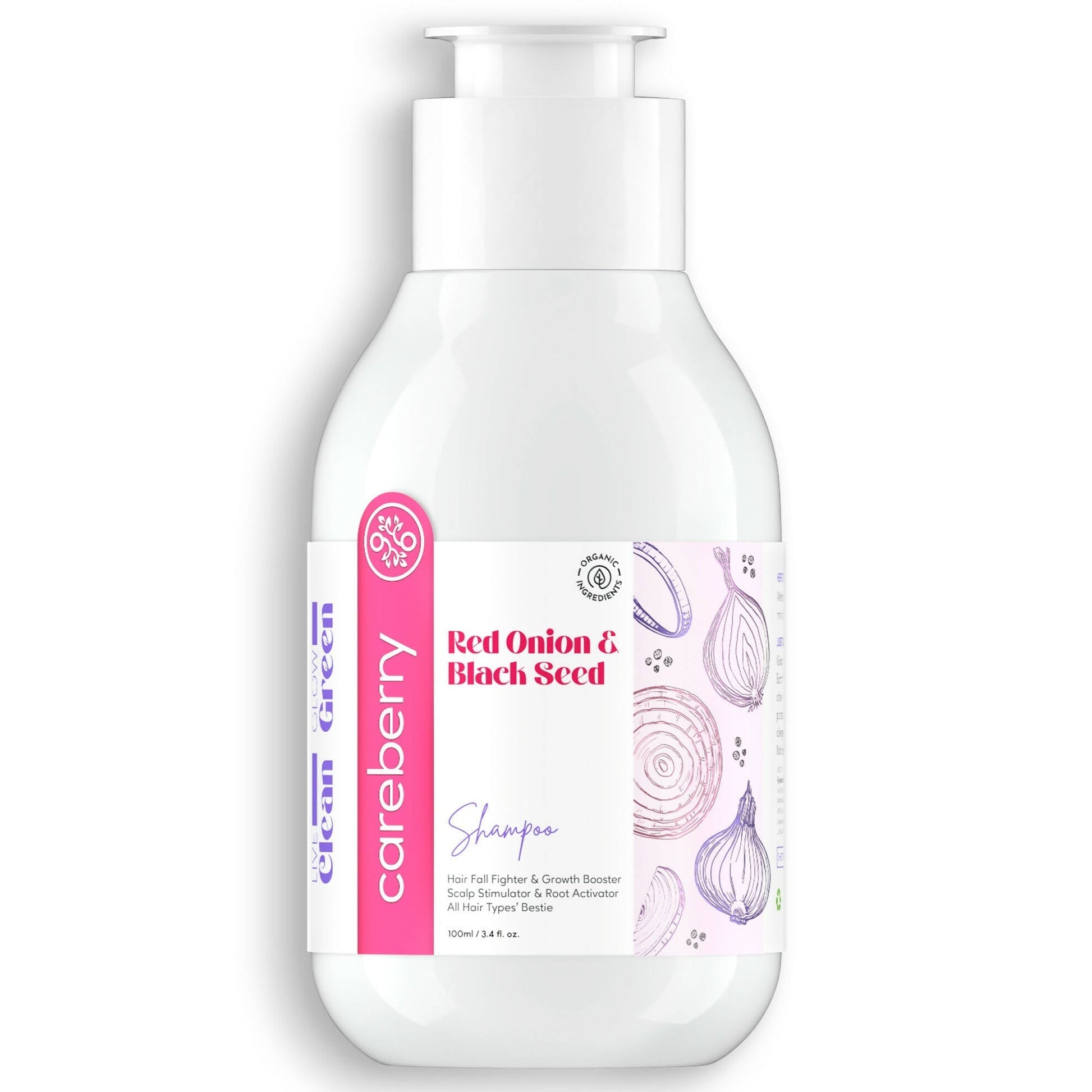 Careberry Organic Red Onion & Black Seed Stimulating Shampoo - Buy in USA AUSTRALIA CANADA