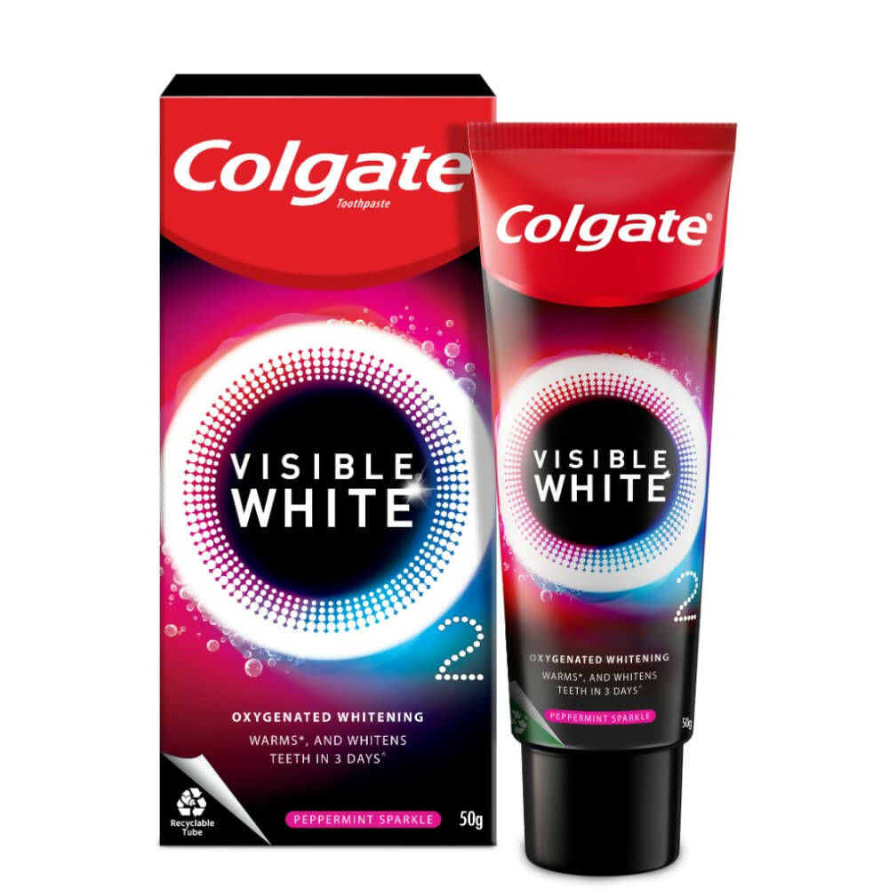 Colgate Visible White O2 Teeth Whitening Toothpaste with Peppermint Sparkle - buy in USA, Australia, Canada