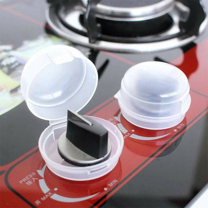 Safe-O-Kid Gas Stove Knobs Translucent Guards for Indoor Baby Safety Set of 2 Pcs -  USA, Australia, Canada 