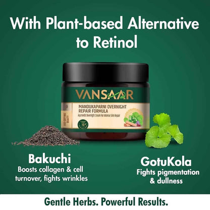 Vansaar Mandukaparni Overnight Repair Formula Cream