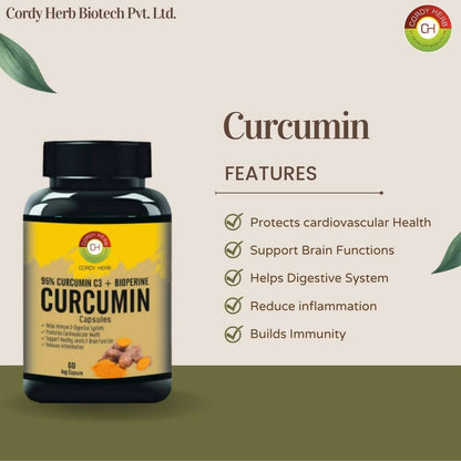 Cordy Herb Curcumin With Bioperine Extract Capsules