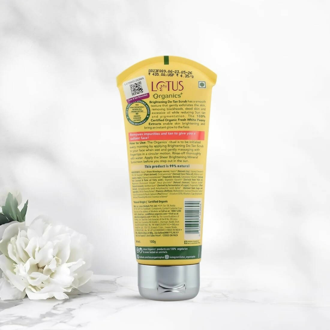 Lotus Organics+ Brightening De-Tan Scrub