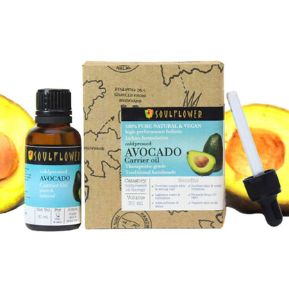 Soulflower Cold Pressed Avocado Carrier Oil Pure & Natural