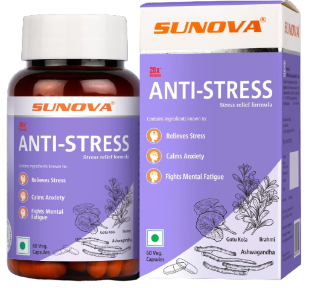 Sunova Anti-Stress (Stress Relief Formula), 60 Capsules