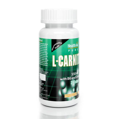 HealthAid L-Carnitine 550 mg with Vitamin B6 Chromium Tablets