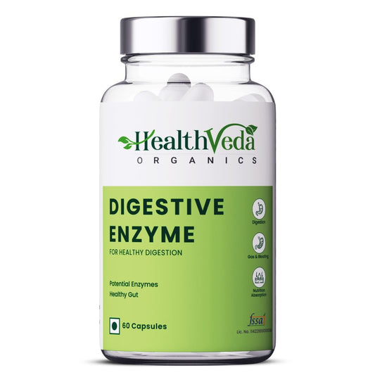 Health Veda Organics Digestive Enzyme Capsules - BUDNE