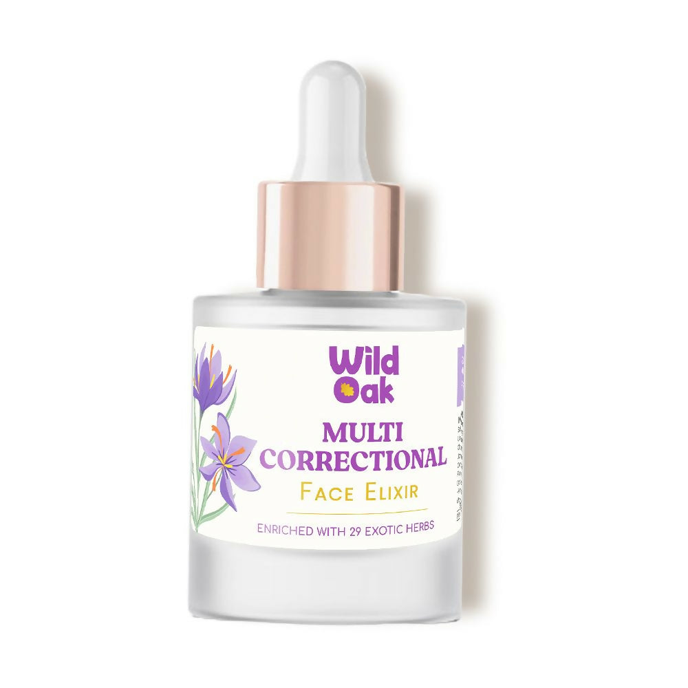 Wild Oak Kumkumadi Thailam or Multi Correctional Face Elixir Enriched with 30 Exotic Herbs - BUDNE