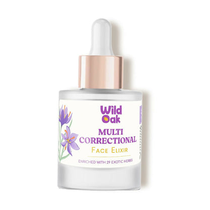 Wild Oak Kumkumadi Thailam or Multi Correctional Face Elixir Enriched with 30 Exotic Herbs - BUDNE