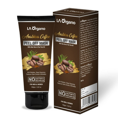 LA Organo Papaya Hydrating Face Gel with Alovera & Vit-E & Arabica Coffee Peel Off Mask Combo