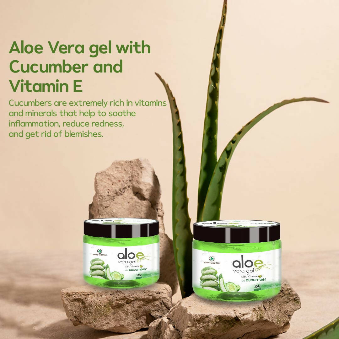 Korus Essential Aloe Vera Gel with Cucumber and Vitamin E