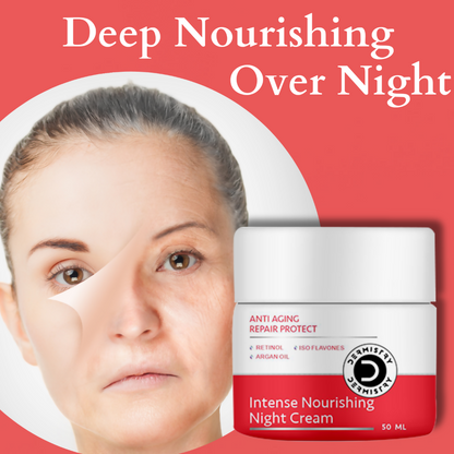 Dermistry Anti Aging Repair Protect Night Cream Retinol Hyaluronic Acid Wrinkles Fine Lines