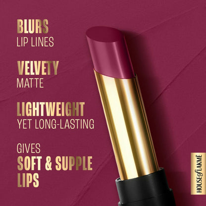 Lakme Absolute Beyond Matte Lipstick - 501 Burgundy Boss