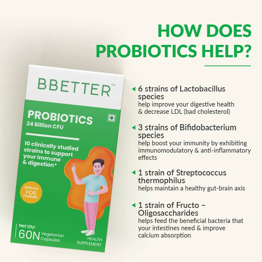 BBETTER Probiotics 24 Billion CFU Capsules