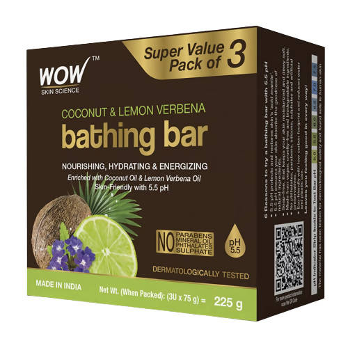 Wow Skin Science Coconut & Lemon Verbena Bathing Bar - BUDEN