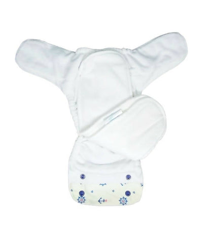 Kindermum Nano Pro Aio Cloth Diaper (With 2 Organic Inserts And Power Booster)-Anchor For Kids