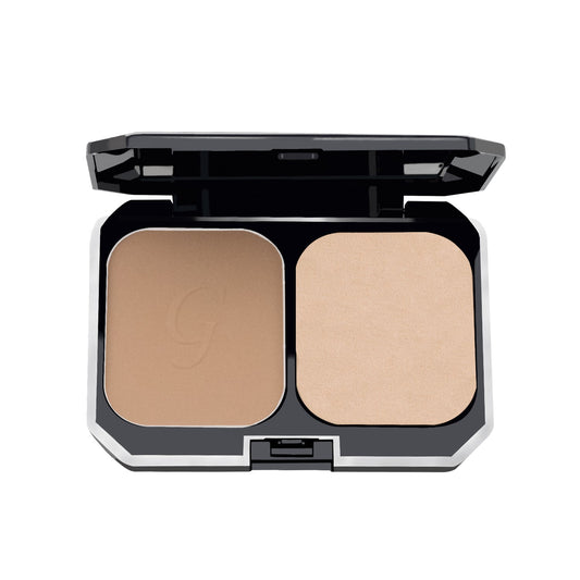 Glamgals Hollywood-U.S.A 2 In 1 Two Way Cake Compact Makeup + Foundation SPF 15, (Brown) - BUDNE