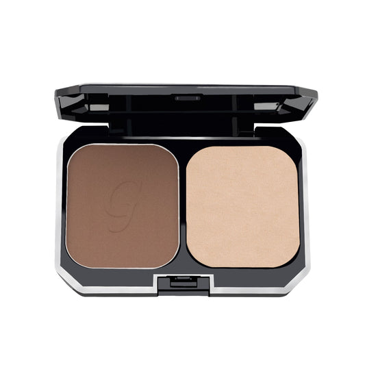 Glamgals Hollywood-U.S.A 2 In 1 Two Way Cake Compact Makeup + Foundation SPF 15, (Brown) - BUDNE
