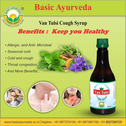 Basic Ayurveda Van Tulsi Cough Syrup