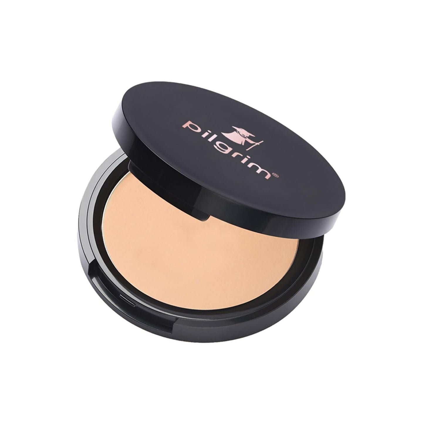 Pilgrim Golden Beige Matte Finish Compact Powder Absorbs Oil, Conceals & Gives Radiant Skin