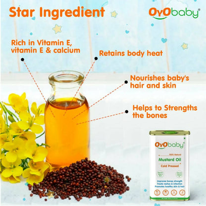 Oyo Baby Natural Mustard Oil - Cold Pressed