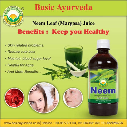 Basic Ayurveda Neem Leaf Margosa Juice