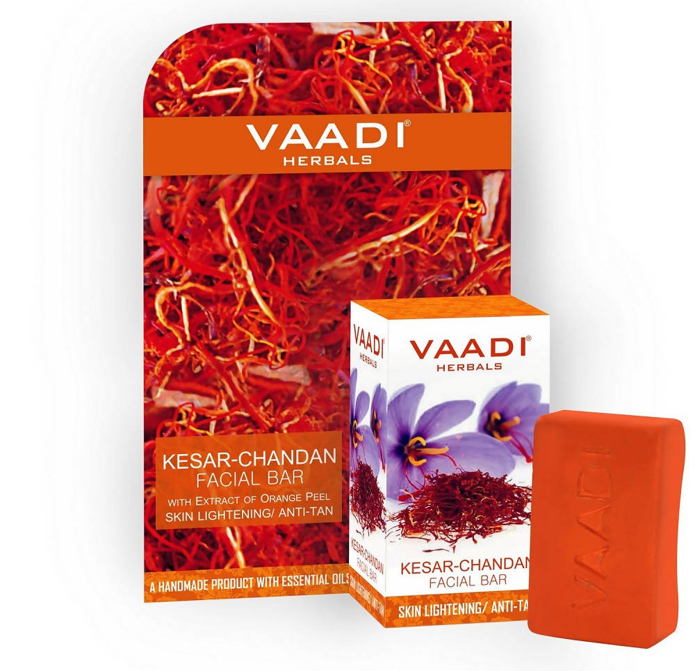 Vaadi Herbals Kesar Chandan Facial Bar With Extract Of Orange Peel - BUDEN