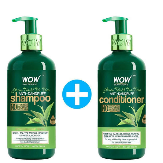 Wow Skin Science Green Tea & Tea Tree Anti-Dandruff Shampoo & Conditioner -  buy in usa 