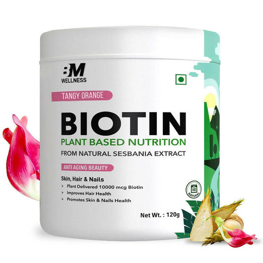 BM Wellness Plant Based Biotin 10000+ Mcg - Tangy Orange -  usa australia canada 