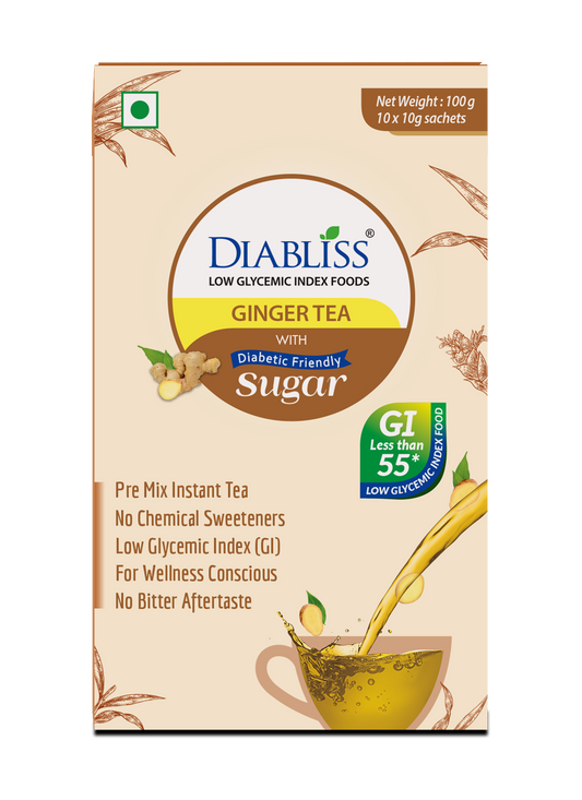 Diabliss Ginger Tea Sachets With Diabetic Friendly Sugar