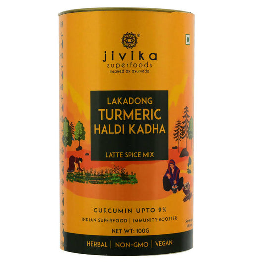 Jivika Naturals Lakadong Turmeric Haldi Kadha Latte Spice Mix - BUDNE