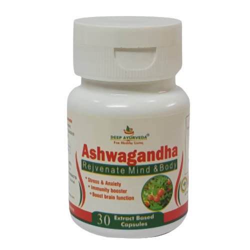 Deep Ayurveda Ashwagandha 500mg Veg Capsules -  usa australia canada 