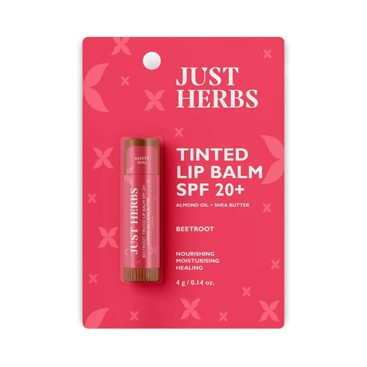Just Herbs Tinted Beetroot Lip Balm SPF 20+ - BUDNE