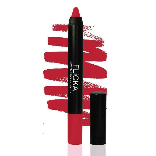 FLiCKA Lasting Lipsence Crayon Lipstick 11 Let'S Go Shopping - Red - BUDNE