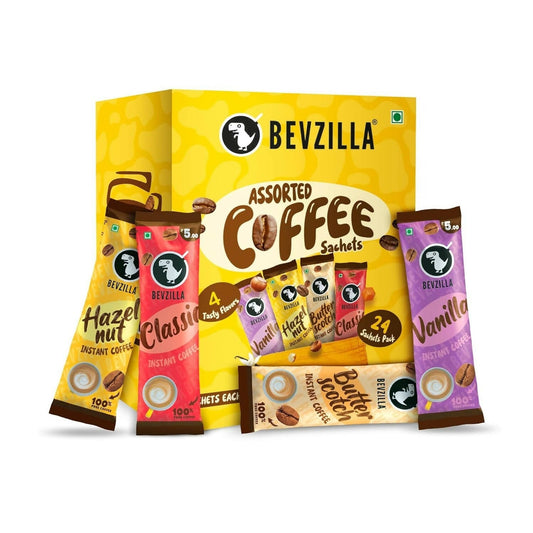 Bevzilla Instant Coffee Powder Sachets 100 % Arabica Coffee - BUDNE