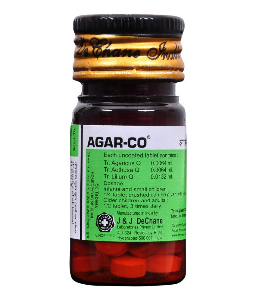 J & J Dechane Homeopathy Agar-Co Tablets
