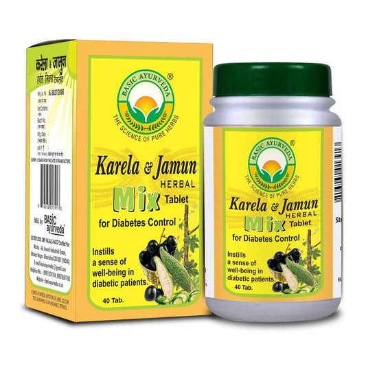Basic Ayurveda Karela & Jamun Herbal Mix Tablet