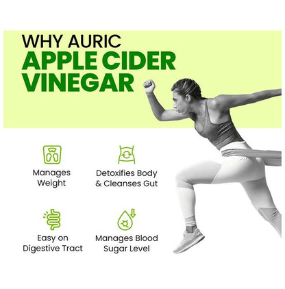 Auric Apple Cider Vinegar Effervescent Tablets with Vitamins B6, B12