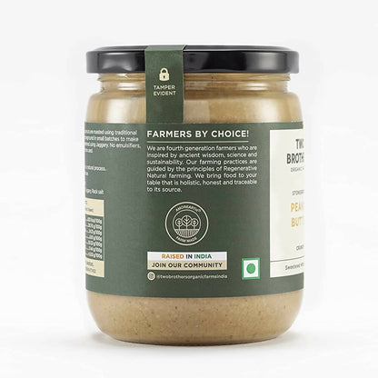 Two Brothers Organic Farms Peanut Butter Crunchy| Sweetened with Jaggery