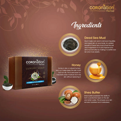 Coronation Herbal Exfoliate & Detox Dead Sea Mud Luxury Soap