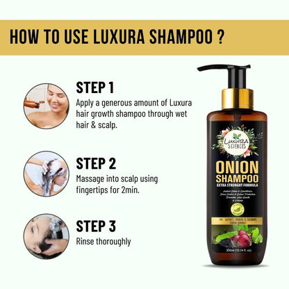 Luxura Sciences Onion Oil Shampoo For Hair Growth