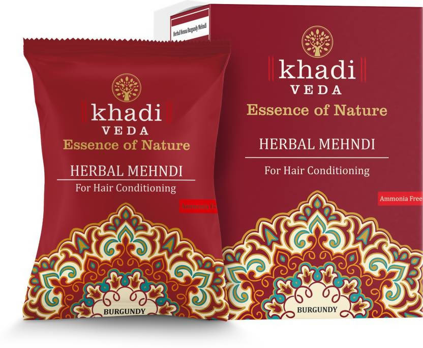 Khadi Veda Burgundy Herbal Mehndi For Hair Conditioning