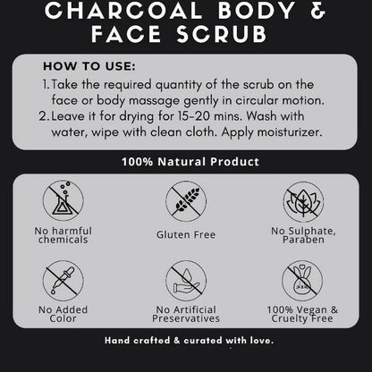 Organicos Charcoal Face & Body Scrub