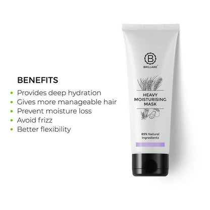 Brillare Heavy Moisturising Hair Mask, Natural Conditioner for Dry and Frizzy Hair