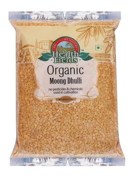 Health Fields Organic Moong Dal Dhuli (Unpolished) - BUDNE