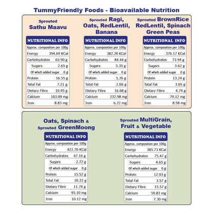 TummyFriendly Foods Organic Stage3 Sprouted Porridge Mixes Trial Packs Combo